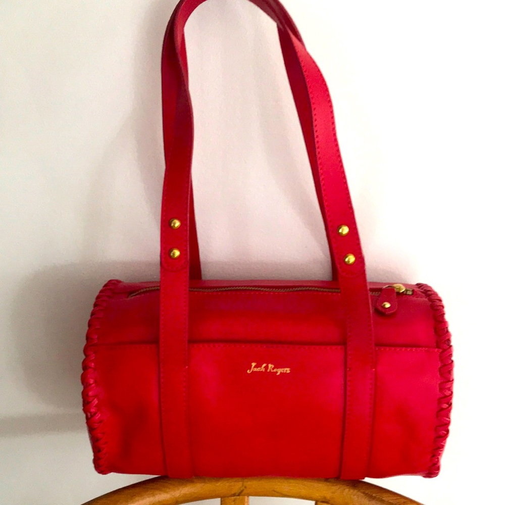 Jack Rogers red leather handbag! Never used!!!!